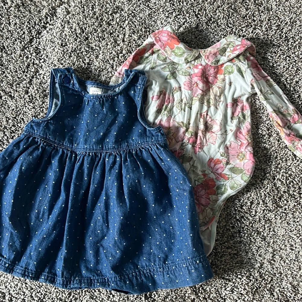 12-18M angel dear + gap dress and onesie